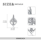 WINNICACA Tree of Life Earings for Women Sterling Silver Tree of Life Leverback Earrings Jewelry Gifts for Women Birthday Christmas Xmas