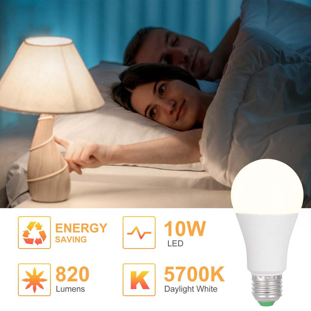 SUNNEST LED Light Bulbs, 2 Pack Dimmable E26 LED Light Bulb, 10W RGBW ...