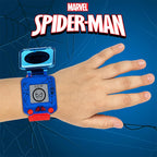 Marvel Spider-Man Educational Learning Digital Blue Watch for Boys by Accutime, Toddlers, Kids with Red Strap - Includes Timer, Stopwatch, Alarm, Games! Perfect for Girls and Boys 3+!