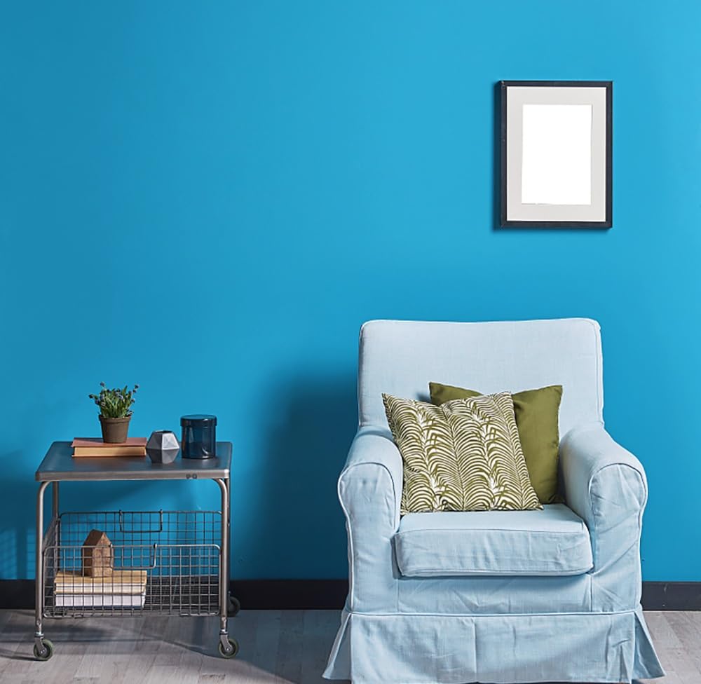 Micpolo 15.7"x394" Peel and Stick Wallpaper - Blue for Bedroom and Bathroom - Easy Peel Off, Renter Friendly, Removable Vinyl, Matte