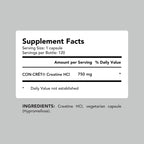 AMANDEAN Creatine HCl Pills. American Made CON-CRET. 120 Capsules. 7X Concentrated vs Monohydrate Powder. No Bloat. Muscle, Energy, Cognitive, Recovery Support for Men & Women. Gluten Free, Non-GMO.