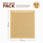 Foranda 100 Pack Cookie Packaging Bags with Seal, 5.7x6.5 Inch Heat Sealable Paper Cookie Sleeves, Grease Resistant To Go Bakery Bags with Window for Bake Sale Brownie, Treat, Donut, Cake Slice, Scone