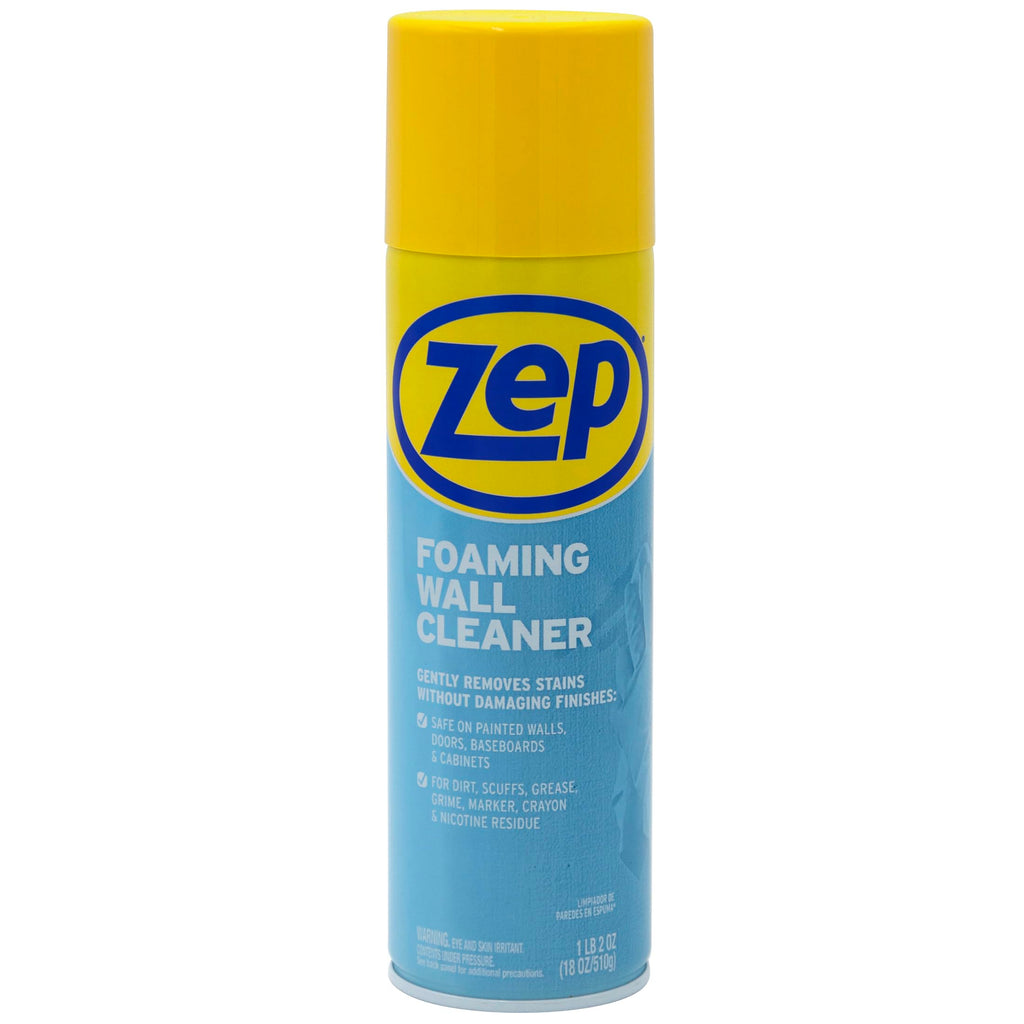 Zep Foaming Wall Cleaner - 18 oz (Case of 4) ZUFWC18 - Removes Stains Without Damaging Finishes