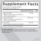 Sports Research® Odorless Garlic Oil Pills (1000mg) with Parsley & Chlorophyll - Vegan Certified · Non-GMO · Gluten Free - 150 Plantgel Capsules