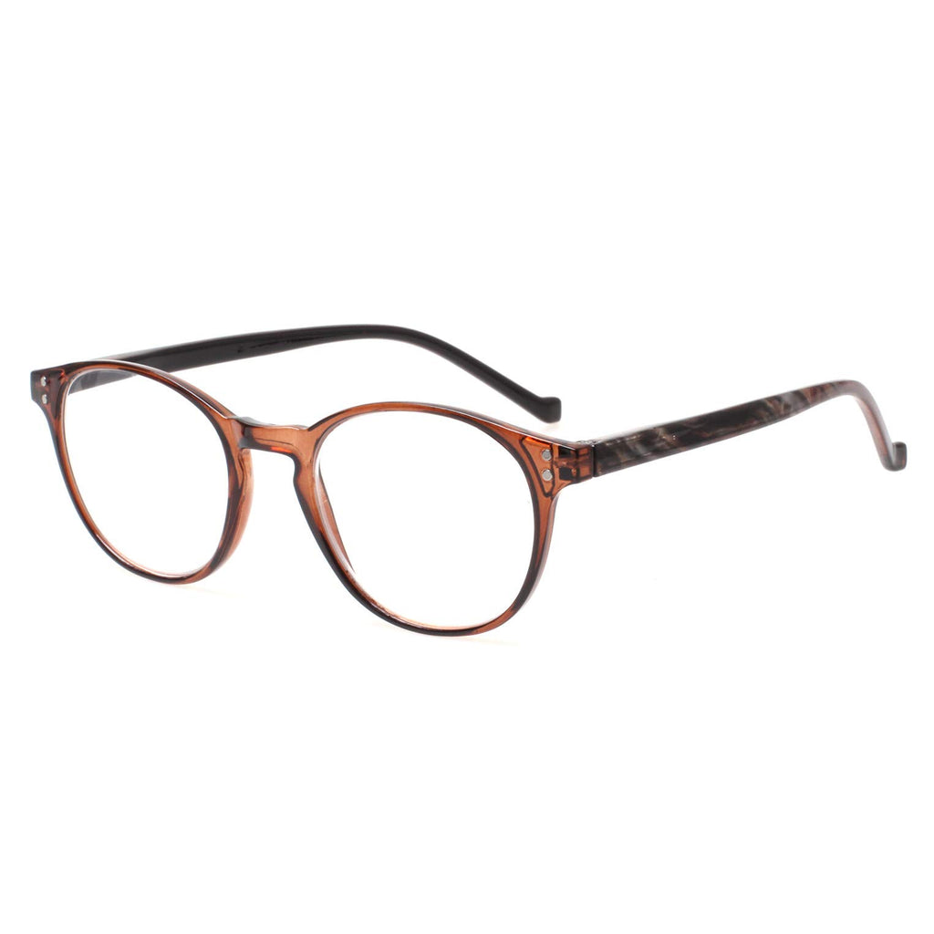 NORPERWIS 5 Pairs Reading Glasses - Standard Fit Spring Hinge Readers Glasses for Men and Women (Black Purple Red Blue Brown, 2.50)