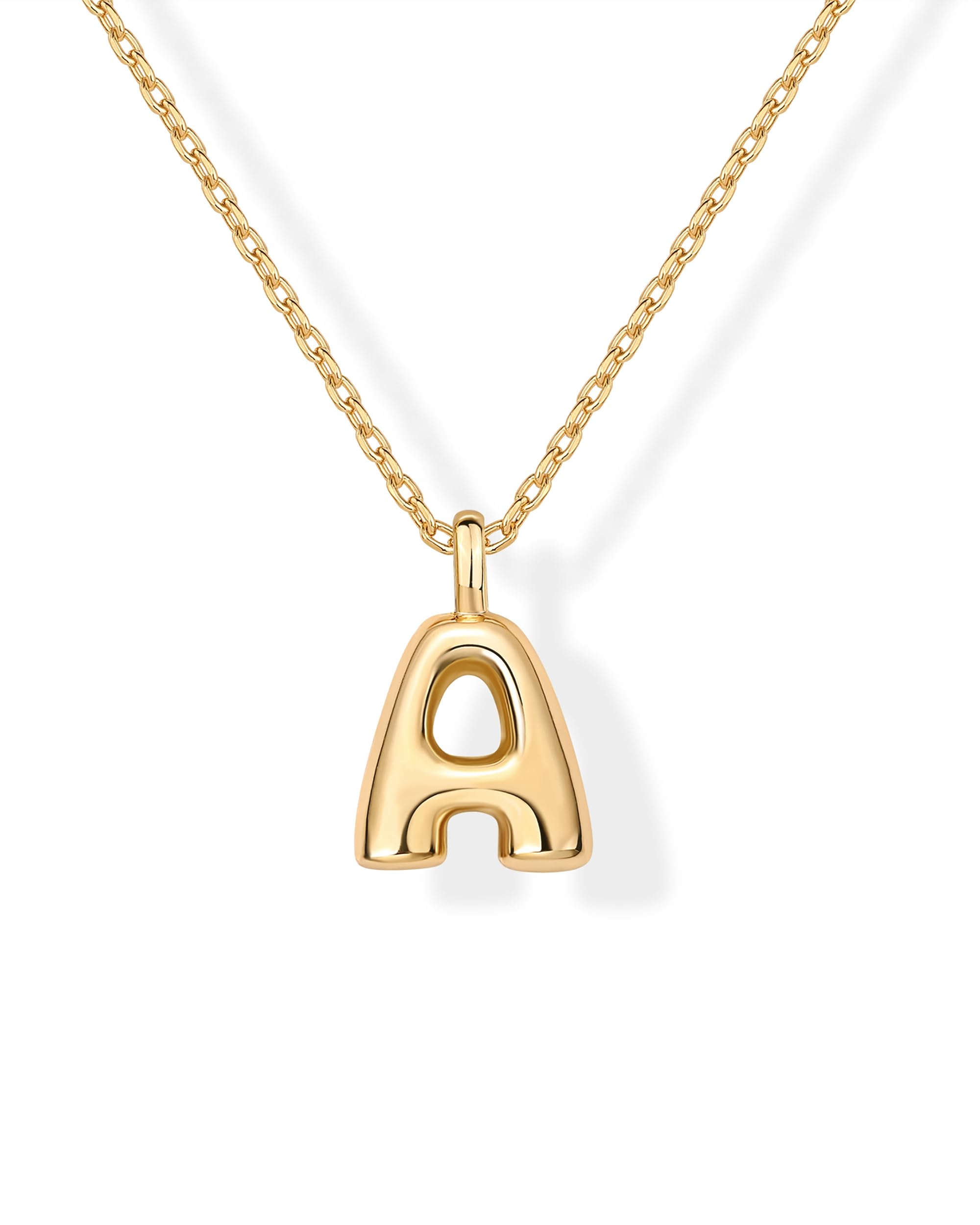 PAVOI Chunky Pendant Necklace for Women, 14K Gold Plated, Yellow Gold, A