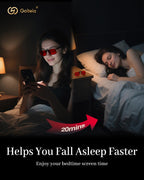 Goiteia Red Clip on Blue Light Blocking Glasses for Sleep-Block Blue & Green Light, Improve Sleep, Relieve Eye Strain and Headaches, Red Light Glasses for Screen Use