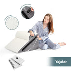 Yojoker 6pcs Orthopedic Bed Wedge Pillow Set for Sleeping, Post Surgery Foam for Body, Back and Leg Pain Relief Comfortable & Adjustable Support Pillows-Anti Snoring, Heartburn