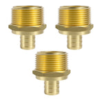 SUNGATOR 3-Pack PEX 3/4" x 1" NPT Male Threaded Adapter Crimp Fitting, No Lead Brass