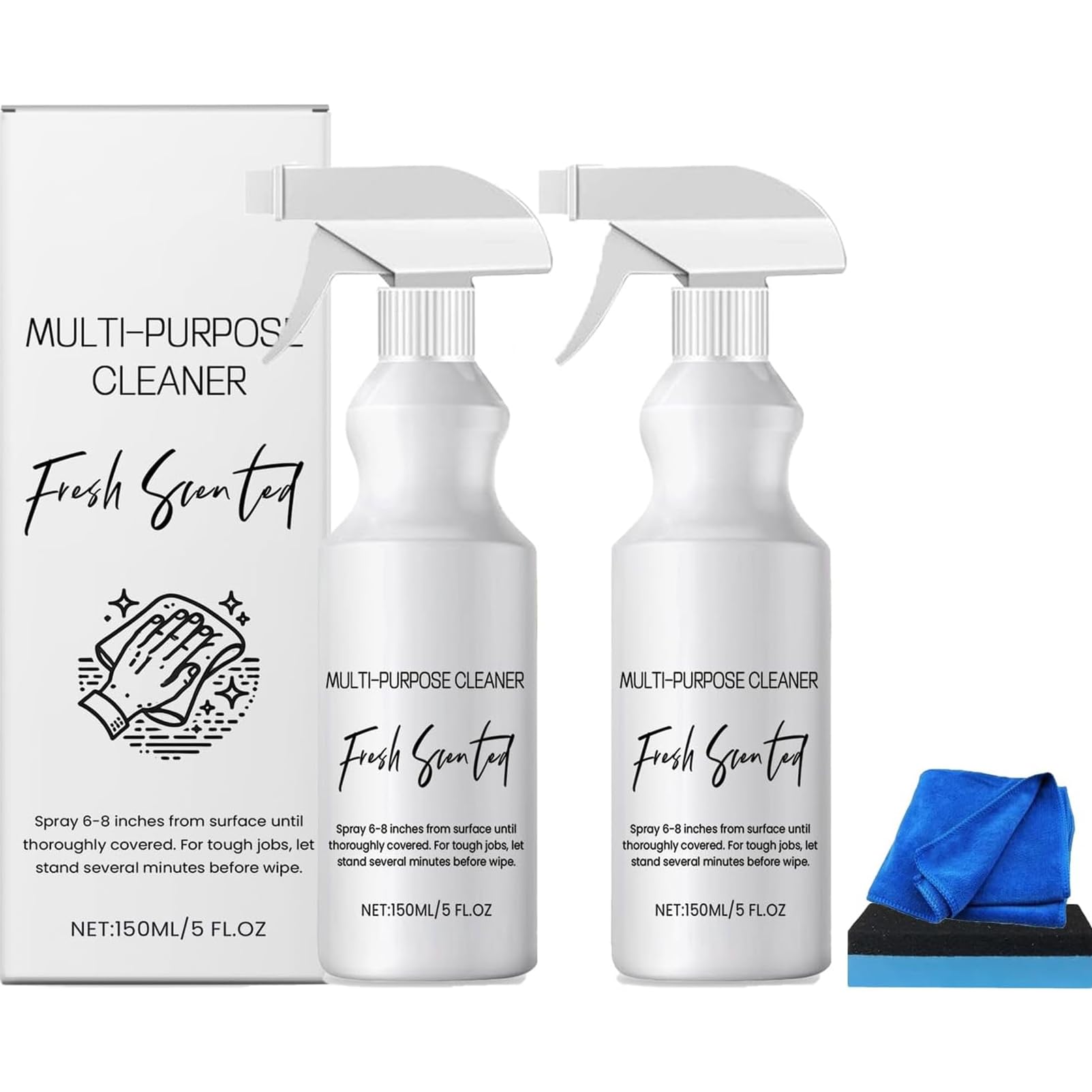 cuoct 2Pcs R & W Multi Purpose Cleaner, Brazilian Waves Multi Purpose Cleaner,R and W Luxurious Scent, All-purpose Rinse-free Cleaning Spray,Multipurpose Bathroom Foam Cleaner