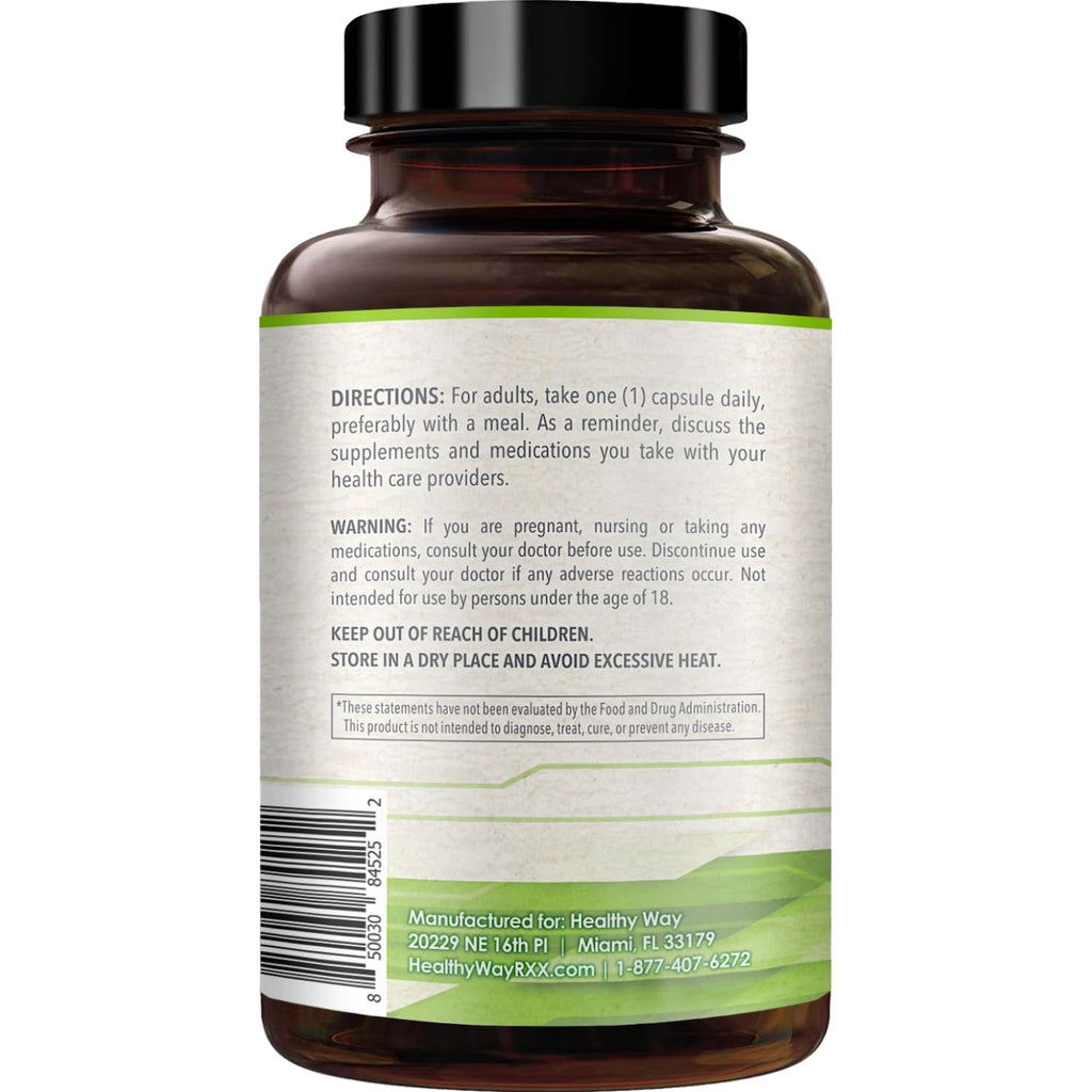 HealthyWayRx SAM-e 400mg Capsules - Easy Absorption SAM e Supplement 400mg from S-Adenosyl-Methionine for Brain Liver and Mood Support - Non-GMO Gluten Free & Made in cGMP Facility (90 Servings)