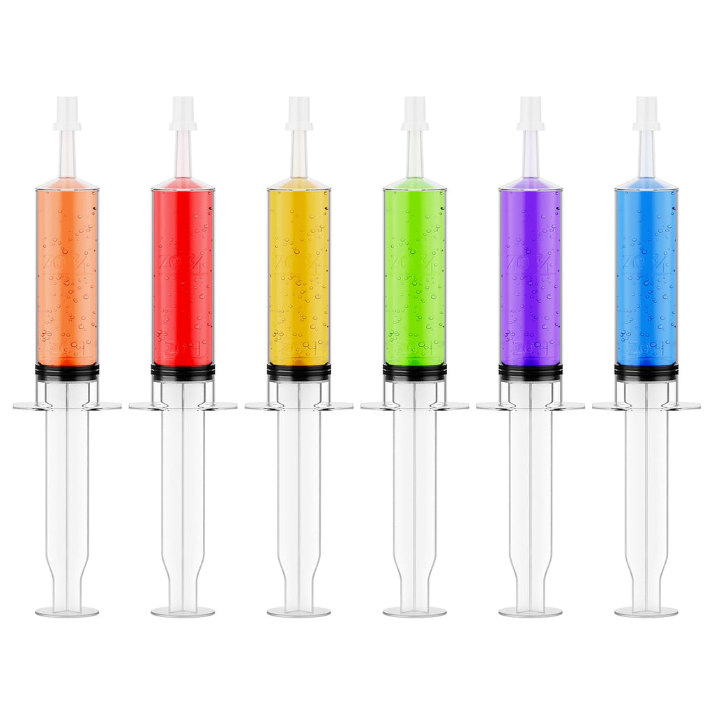 JOLLY CHEF 50 Pack Jelly Shot Syringes with Lid 1.5 oz Medium Containers