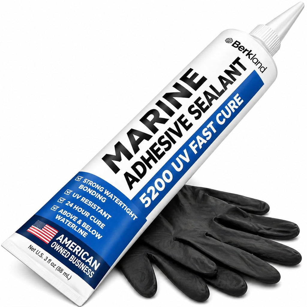 Berkland Marine Adhesive Sealant 5200 Fast Cure, 3 oz White