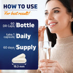 Vitamatic Lactobacillus Gasseri - 12 Billion per DR Capsule - 60 Count - Digestive Support - Made with Prebiotic Inulin Fiber (Pack of 2)