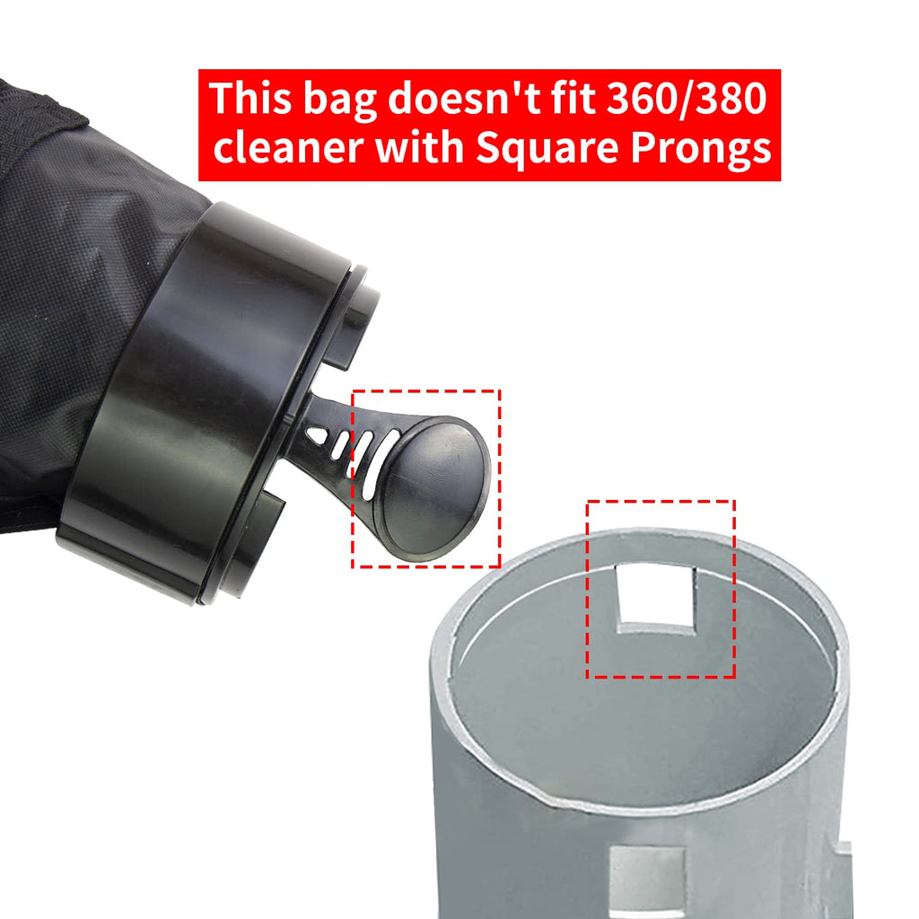 UCEDER Black Nylon Mesh Pool Cleaner Bags,All Purpose Filter Bag K13 K16 with Zipper Replacement for Polaris 280 and 480 Pool Cleaner(3 Pack)