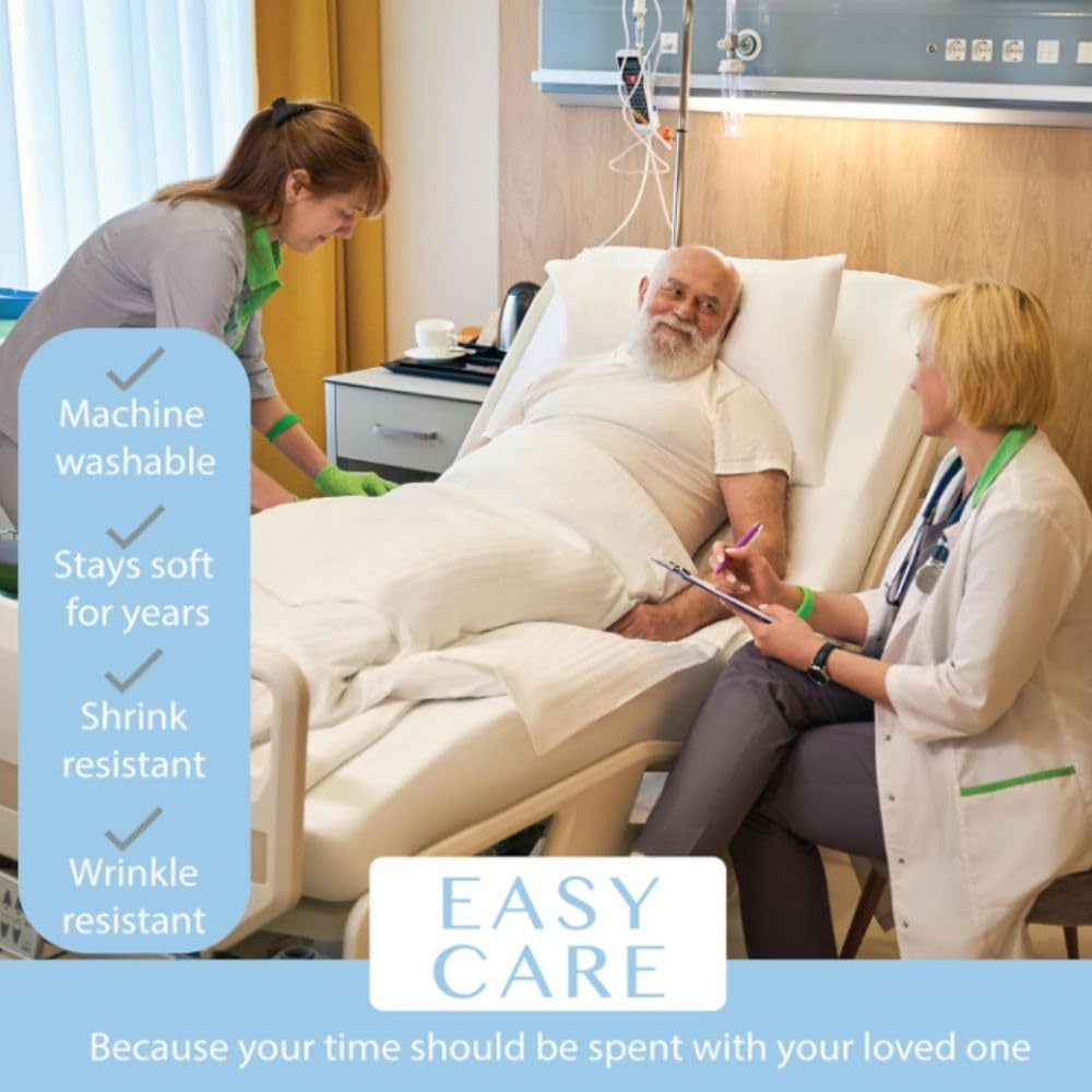 BLISSFORD 36 Pack Fitted Hospital Bed Sheets for Home Use, 36 x 84 x 12