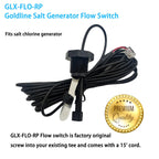 BNRSZ 2025 Upgraded GLX-FLO-RP Pool Flow Switch Compatible with Hayward Goldline and Aquarite Salt Systems, Salt Cell Pool Flow Sensor, Metal Sensing Construction, 15 ft. Cable,