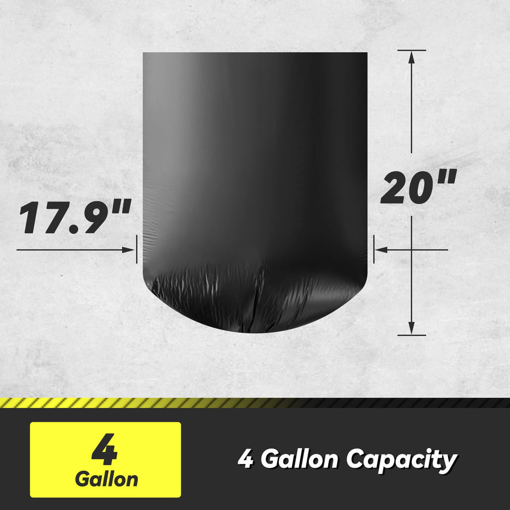 Wowflash 100 Count 17 Micron Extra Heavy Duty 4 Gallon Trash Bags