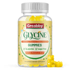 GREABBY Glycine 3g Gummies, with Alanine 1000 mg for Sleep Muscle Relaxation, L Theanine, GABA, Vitamin B6, Glycine Supplements for Adults Sleep, Sugar Free Pineapple Flavor, 60 Gummies
