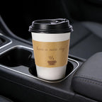 BYSNOW 20 oz 50 pack Disposable Paper Coffee Cups, Paper To Go Cups with Lids, Sleeves and Stirring Sticks, Hot Paper Cups for Home, Office and Party (White 20oz)