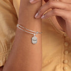 Alex and Ani Because I Love You Friend Expandable Wire Bangle for Women, United by Soul, Let The Good Times Roll Charm