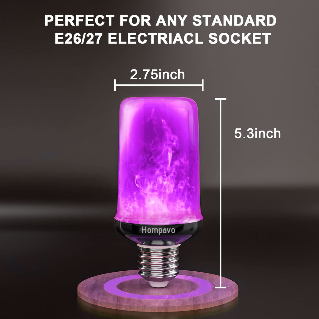 Hompavo 【Upgraded Flame Light Bulbs for Home Decor with Upside Down Effect