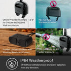 Kasa Matter Smart Outdoor Plug, Dual Outlet, IP64 Weather Resistance, Works with Apple HomeKit, Amazon Alexa, Google Home, SmartThings, 15A/1800W Max, ETL Certified, 2.4G Wi-Fi Only, EP40M