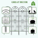 YOBAZAN Metal Garden Trellis, 86.7" H x 19.7" W Black Coated Wire Lattice Panel, Sturdy Plant Support for Climbing Roses Vines Cucumbers Vegetables Outdoor Patio Yard (4 Packs)