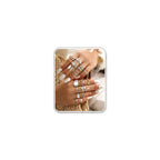 LOLIAS 16Pcs Stackable Stainless Steel Rings Jewelry for Women Non Tarnish