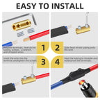 20PCS 6-10AWG 6 8 10 Gauge Wire Connector Nut Kit, 80Amp Screw Quick Wiring Connection Terminal, Splicing Quick Wire Connectors, Circuit Wire Butt Bras Connector with Heat Shrink Tube Wrench