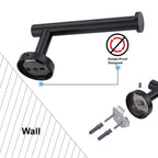 TASTOS Toilet Paper Holder SUS304 Stainless Steel Round Size Matte Black 2 Pack