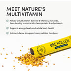 Beekeeper's Naturals - 100% Raw Bee Pollen Stick Packs, Natural Preserved Enzymes, Source of Vitamin B, Minerals, Amino Acids & Protein - Paleo & Keto Friendly, Gluten Free (15ct)