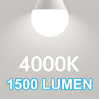 LQ BSDERA 4PK 4000K,Garage Door Opener Light Bulbs, 1500LM Ultra Bright, Minimize Interference, Compatible with Most Garage Door Openers, 12W, 120V, A19 Bulbs with E26 Base