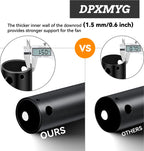 DPXMYG 36 inch Ceiling Fan Downrod, 3 FT Black Downrod for Ceiling Fan, 1 inch Outside Diameter, Boom Suitable for a Wide Range of Fans (Black, Not Threaded)