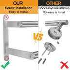 JIAPAIDUO Double Towel Bar, 24Inch Towel Rack for Bathroom, Stainless Steel Double Bath Towel Bar, Wall Mounted Towel Holder, Double Towel Rod Towel Rail Hanger for Wall, Kitchen (Brush Nickel)