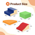 TODIBY 4-Piece Soft PU Leather Toddlers Climbing Toys, Foam Climbing Blocks for Toddlers, Baby Play Set Foam Climb Structures for Toddler 3+, Indoor Crawl Activity Play Gym