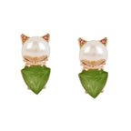 Betsey Johnson Cat Stud Earrings