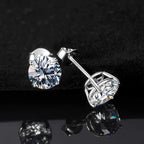 Sterling Silver Stud earrings Set Silver CZ Stud Earrings for Women 4567mm