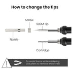 Soldering Iron Kit, 60W Adjustable Temperature 5-in-1 Solder Wire, Stand, Sponge, Rosin Paste Flux, Fast Heating Desoldering Tool for Electronics Repair Hobby DIY 120 V US Plug