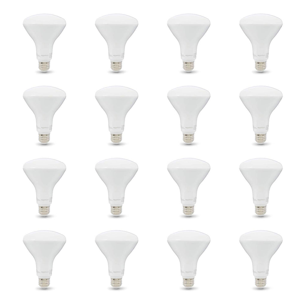 Amazon Basics BR30 LED Light Bulb, 65W Equivalent, 11W Energy Efficient, E26 Standard Base, Daylight White 5000K, Dimmable, 10,000 Hour Lifetime, 16-Pack