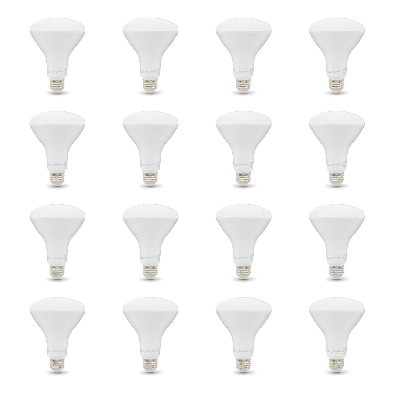 Amazon Basics BR30 LED Light Bulb, 65W Equivalent, 11W Energy Efficient, E26 Standard Base, Daylight White 5000K, Dimmable, 10,000 Hour Lifetime, 16-Pack