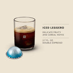 Nespresso Vertuo, Ice Leggero, Light Roast, 50-Count Coffee Pods