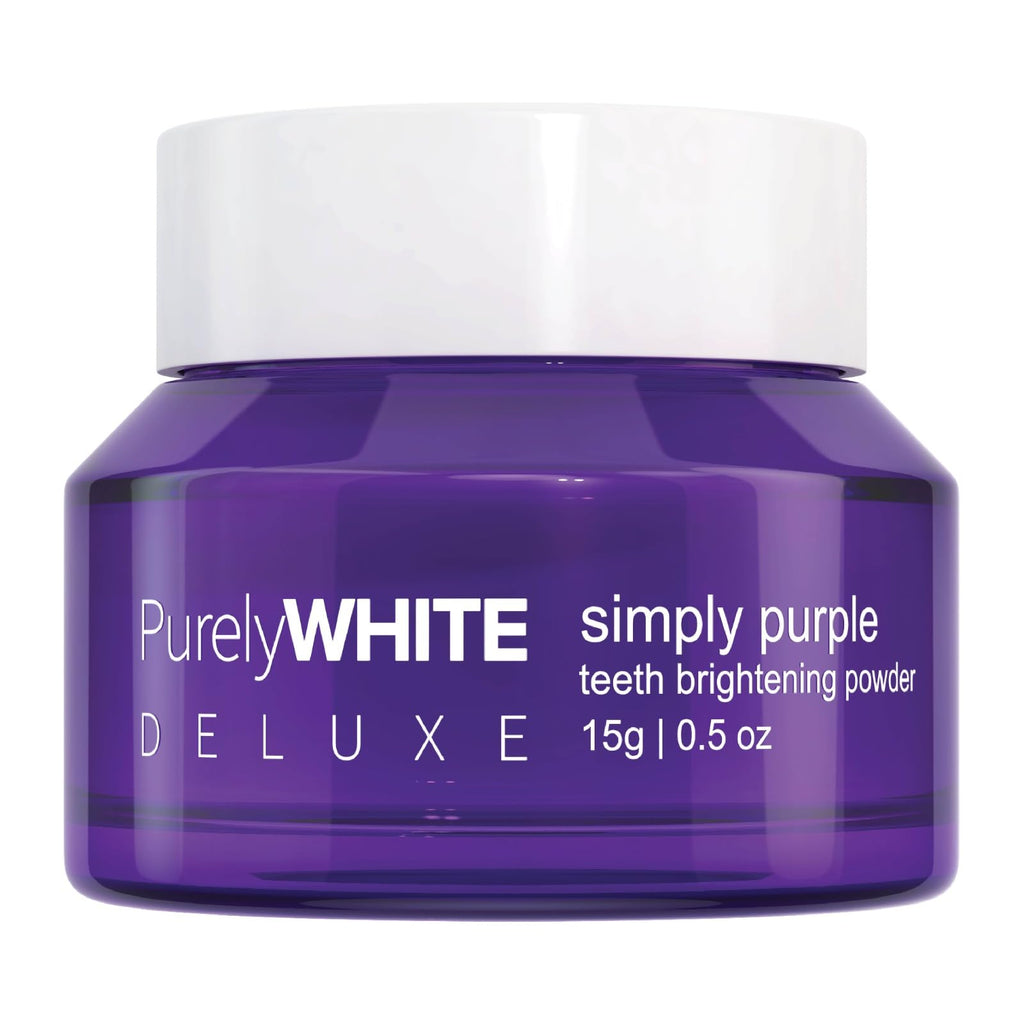 PurelyWHITE Deluxe Simply Purple Bleach Powder, Hides Stains, Does Not Produce Sensitivity; Bleaching Powder, Suitable for Enamel Stains of Coffee, Tea, Food, Wine and Tobacco, 1