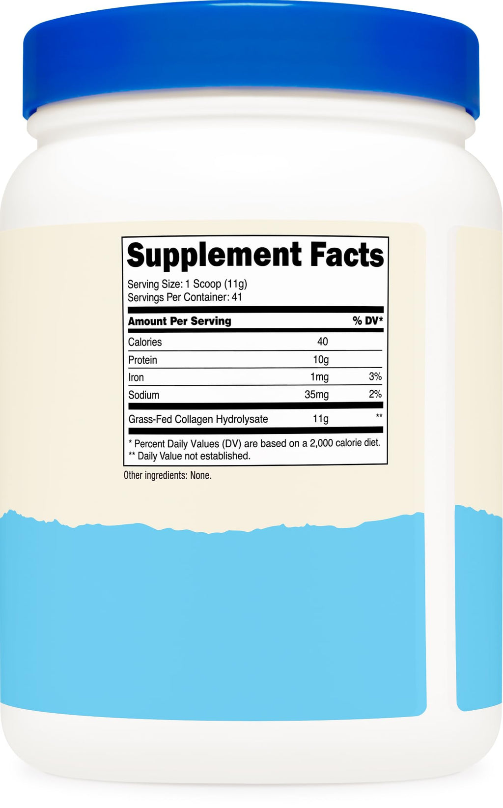 Nutricost Pure Collagen Hydrolysate (Bovine) Powder (2 Pack) - Grass Fed Bovine Collagen, 1LB Per Bottle