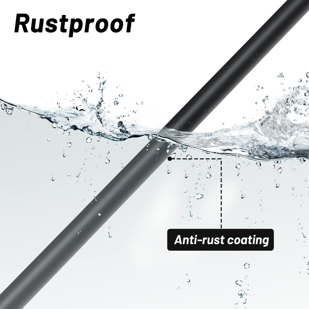 cogardenshower Metal Soil Probe Rod - Septic Tank Locator Tool with T Handle,32-48 Inch Adjustable Ground Probe Rod Steel for Tile Probing,Soil Compaction, Pipe and Gopher Runs Locating