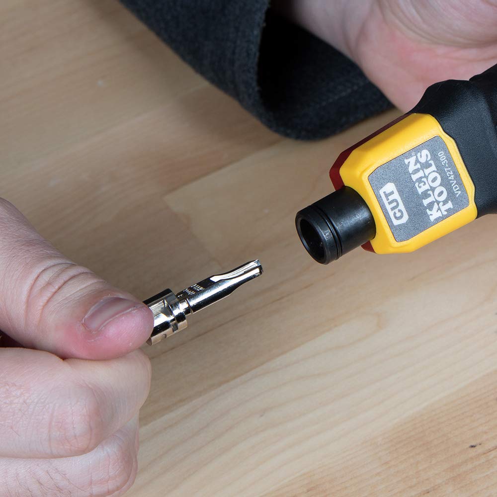 Klein Tools VDV427-300 Impact Punchdown Tool with 66/110 Blade, Reliable CAT Cable Connections, Adjustable Force, Includes Pick and Spudger