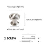 POVEFONK 30 Pack Brushed Satin Nickel Kitchen Cabinet Knobs Solid Drawer Knobs Kitchen Cabinet Hardware Zinc Alloy Handles Drawer Knobs Dresser Handles
