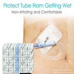 Shower Protector Dialysis Catheter Shower Cover Pd Catheter Shower Shields Dialysis Port Waterproof Picc Line Patch Wound Bandage for Showering 10"x12" 25 Pack