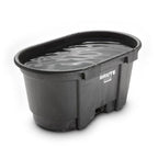 Rubbermaid Commercial Products Stock Tank 100-Gallons Structural Foam Heavy Duty Container for Livestock/Animal/Cattle Feed & Water Outdoor Homemade Pool/Hot Tub/Bathtub & Pet Cleaning/Dog Wash