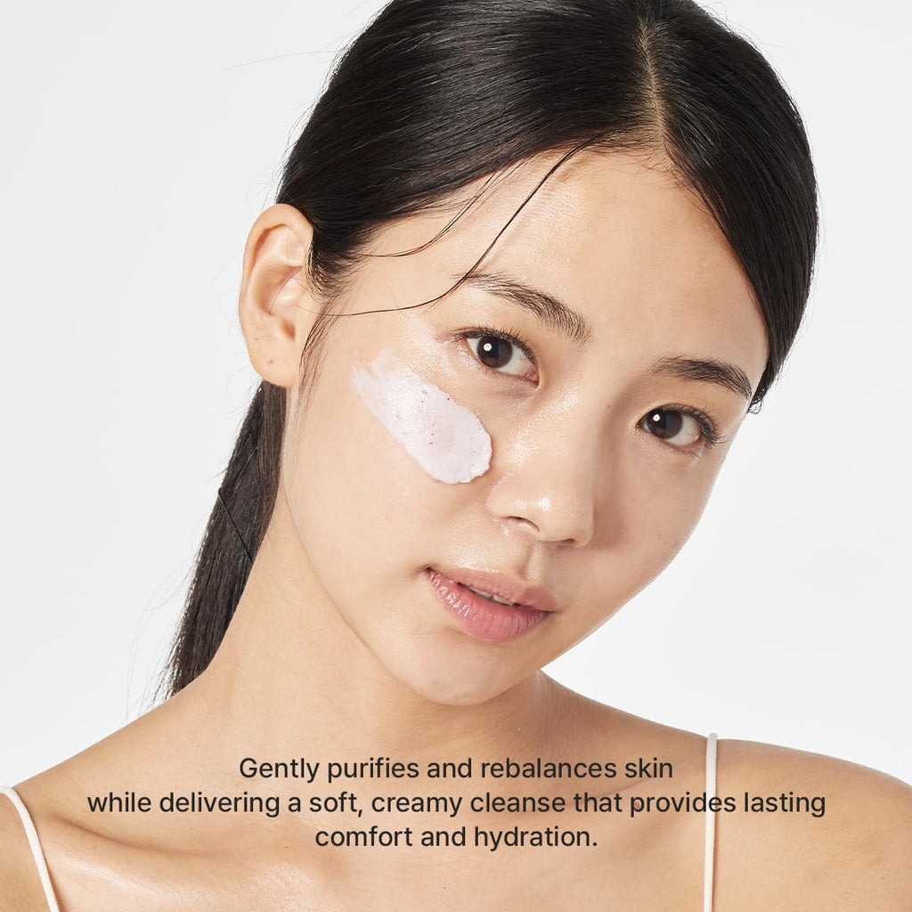 ARENCIA Rosehip Rice Cake Cleanser, pH Balancing Face Wash with Ceramide for Sensitive Skin, 5.29 oz